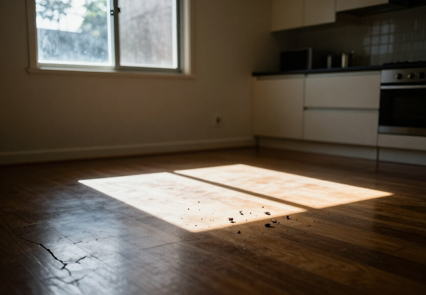 Termite damage in a Chester Hill home before treatment